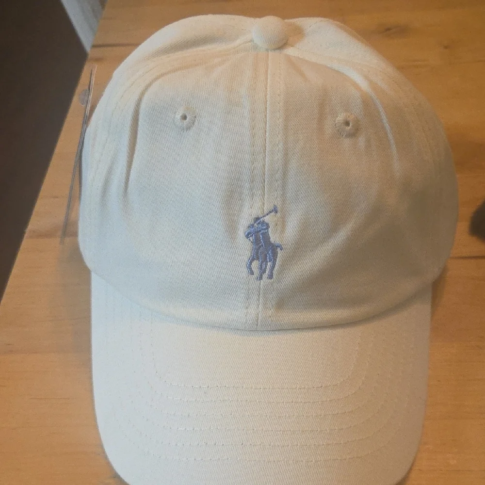 Ralph Lauren Beige Cap with Blue Emblem - Picture 5 of 5